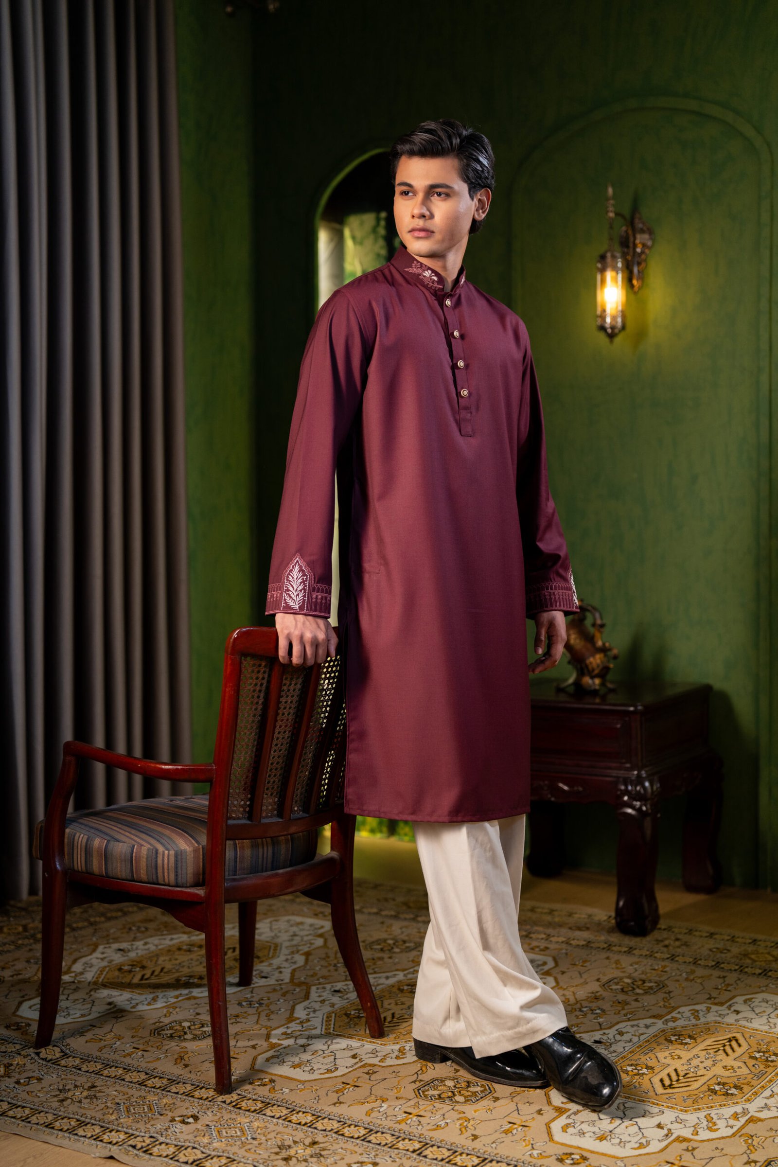 Noor -e- Burgundy